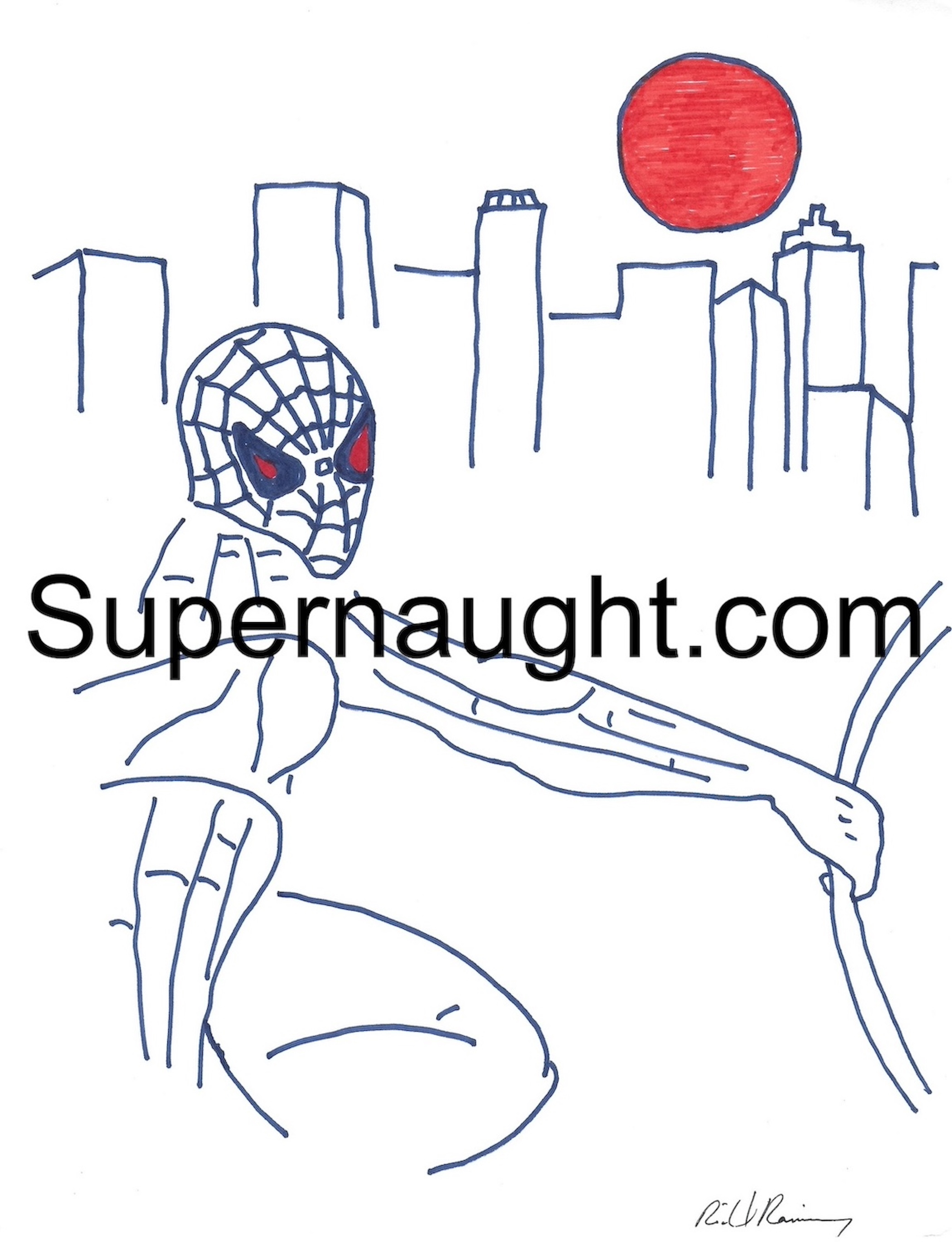 Richard Ramirez Spider Man Full Moon Artwork Signed