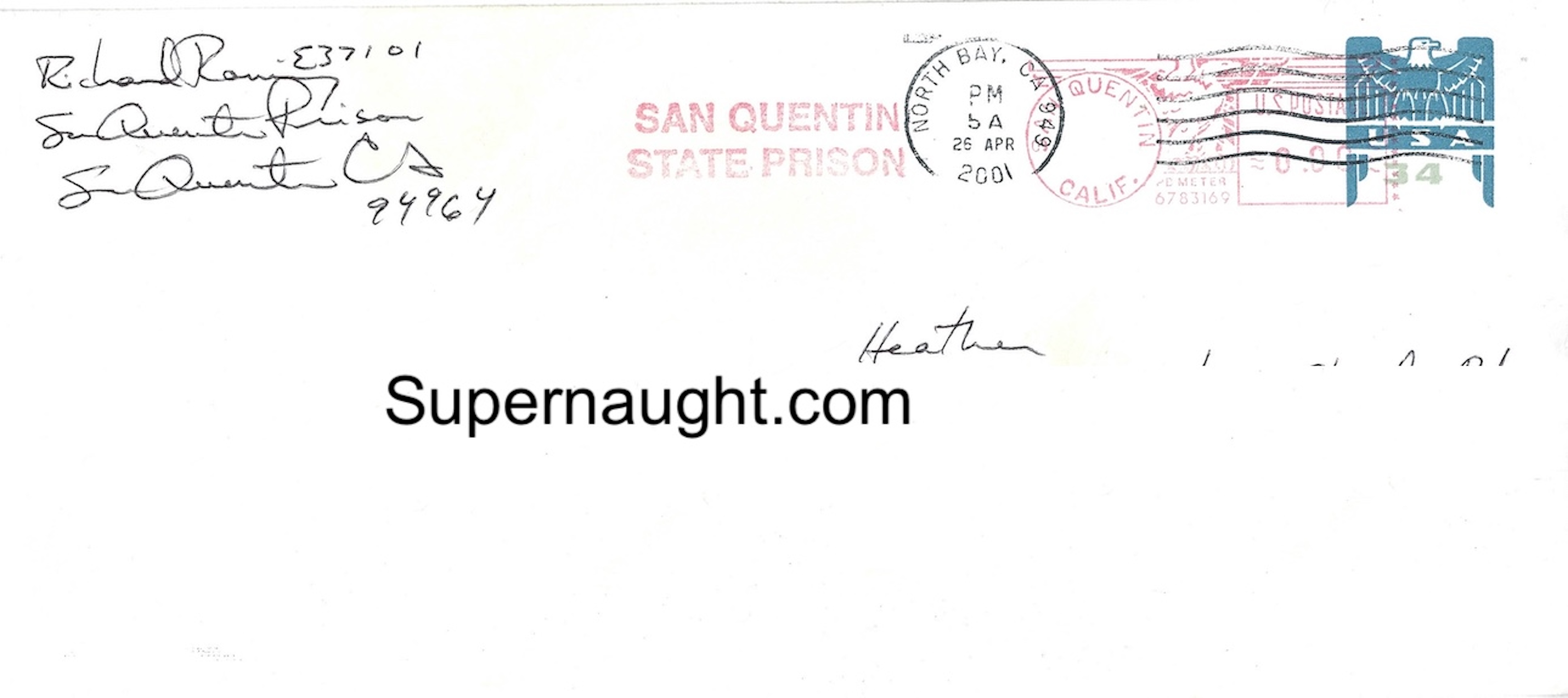 Richard Ramirez Vintage Letter and Envelope Both Signed image 3