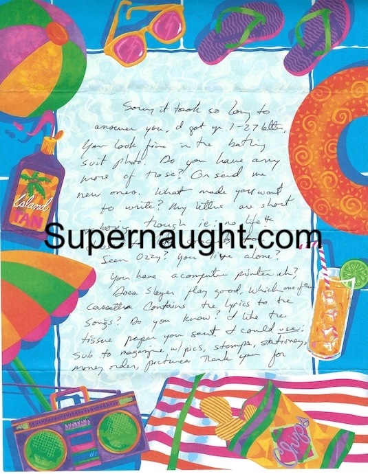 Richard Ramirez Vintage Letter Signed with Envelope