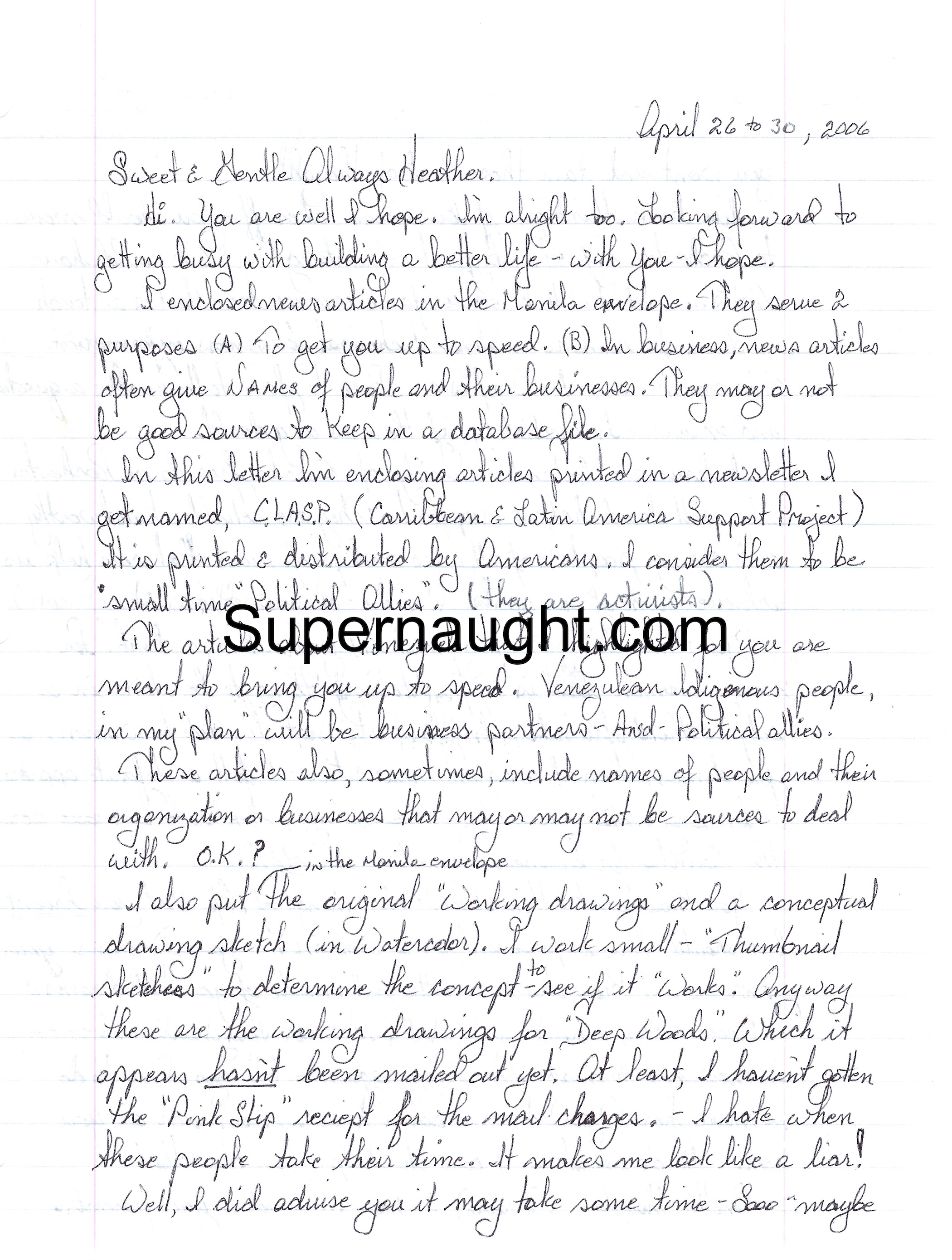 Richard Robles 12 Page Letter With Signed Envelope image 2