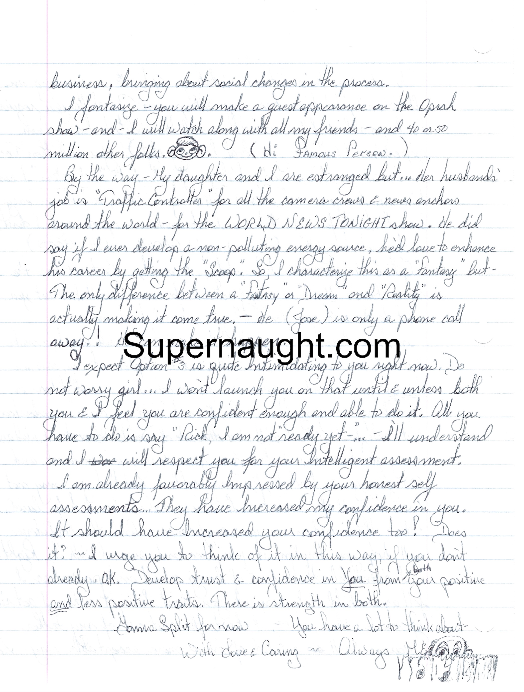 Richard Robles 12 Page Letter With Signed Envelope