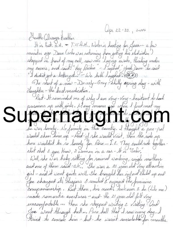 Richard Robles Six Page Letter With Drawing and Signed Envelope Released image 3