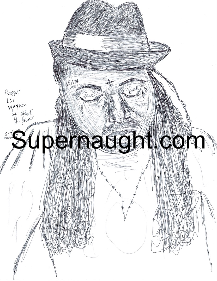 Robert Bardo Lil Wayne Portrait Signed