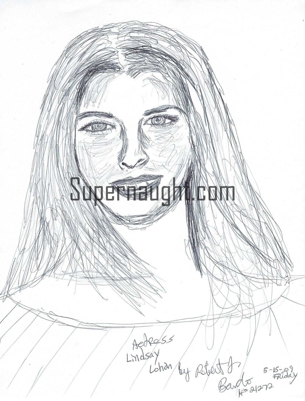 Robert Bardo Lindsay Lohan Artwork Signed