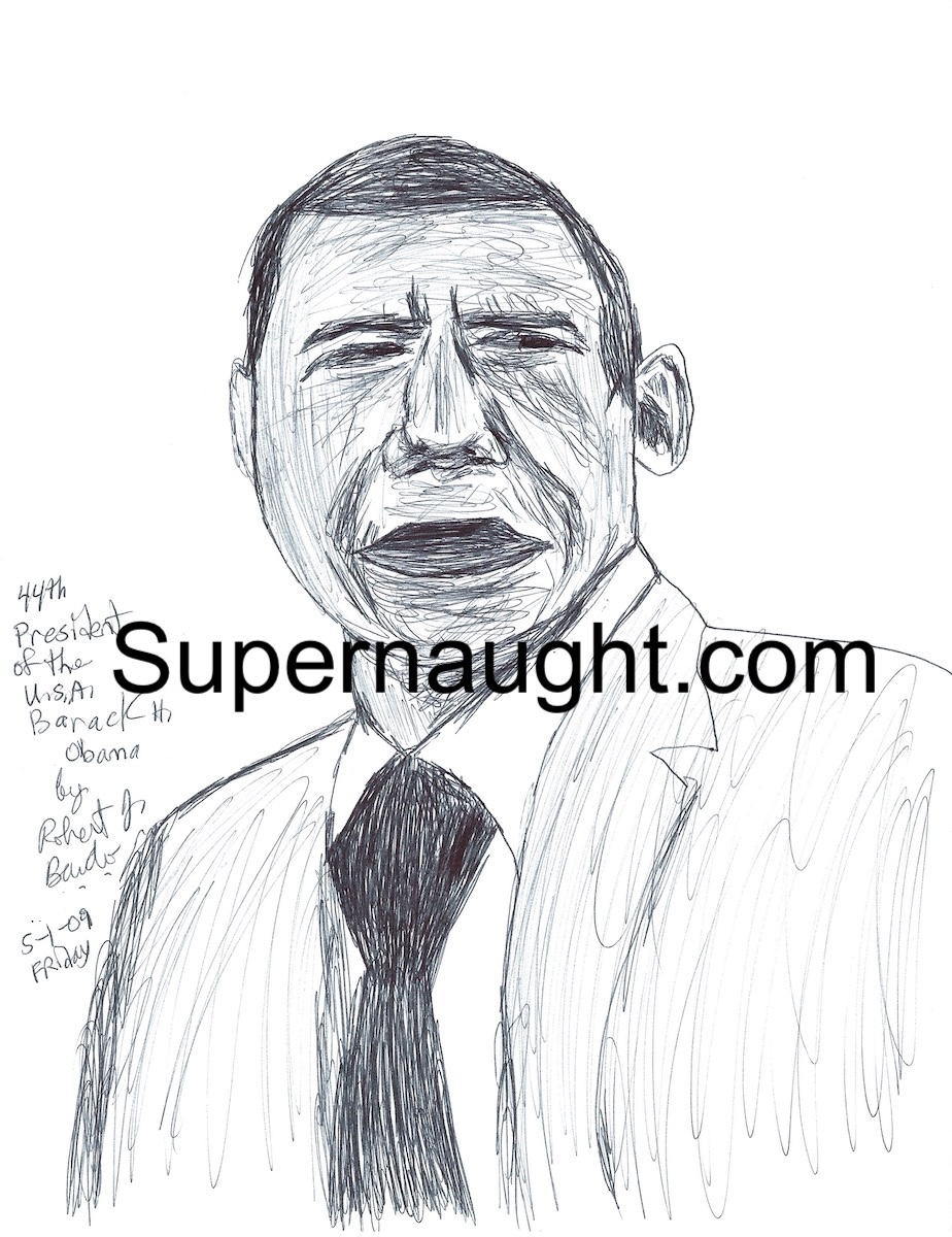 Robert Bardo President Barack Obama Artwork Signed