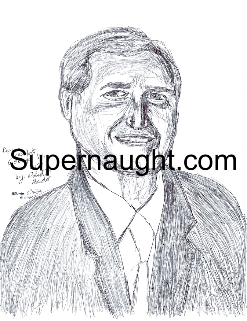 Robert Bardo President George W Bush Portrait Signed