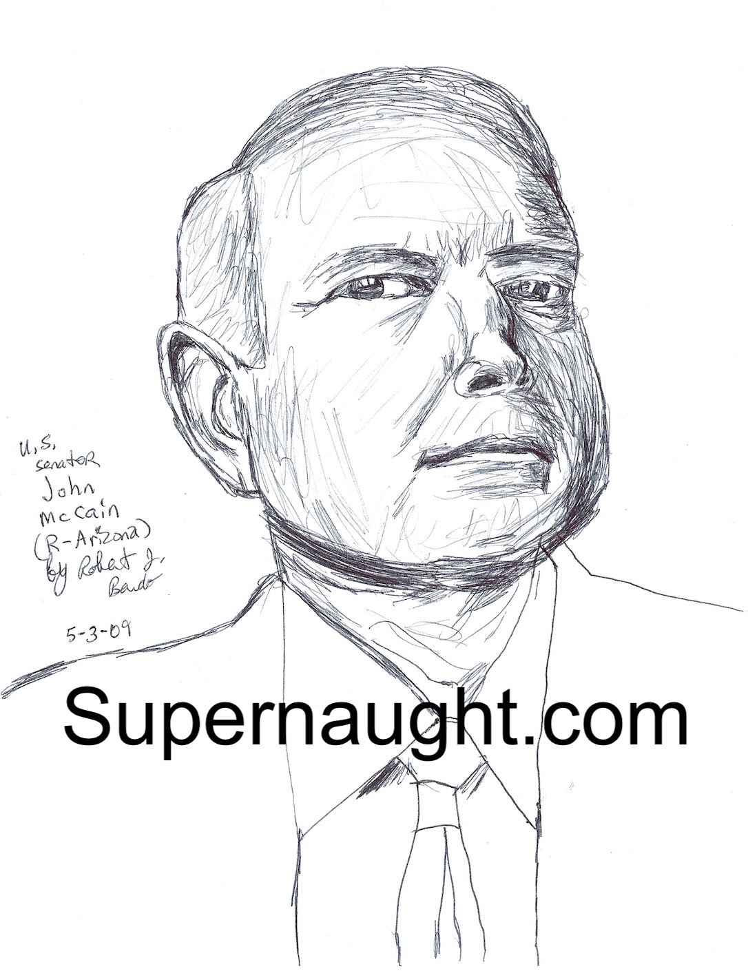 Robert Bardo Senator John McCain Artwork Signed