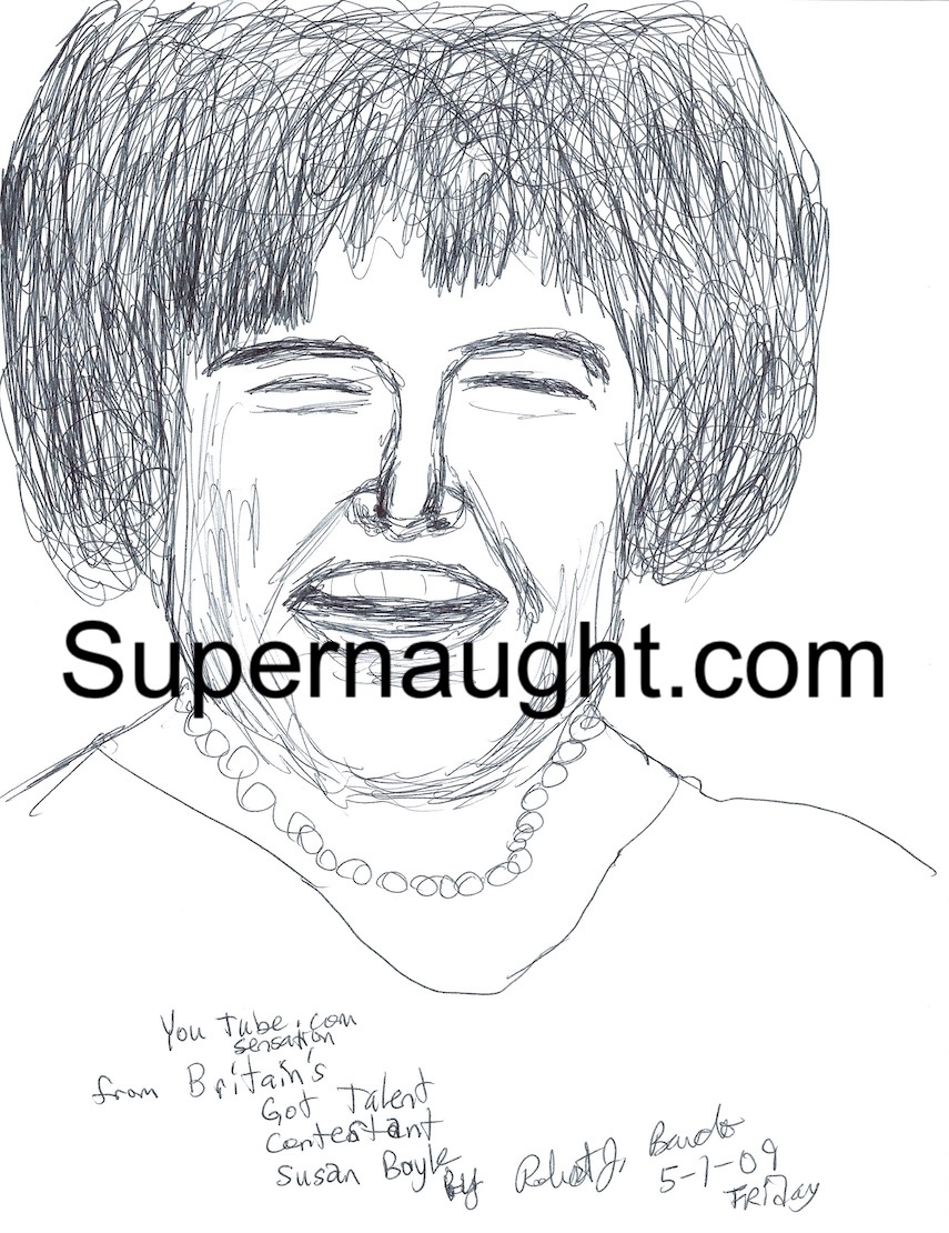 Robert Bardo Susan Boyle Portrait Signed