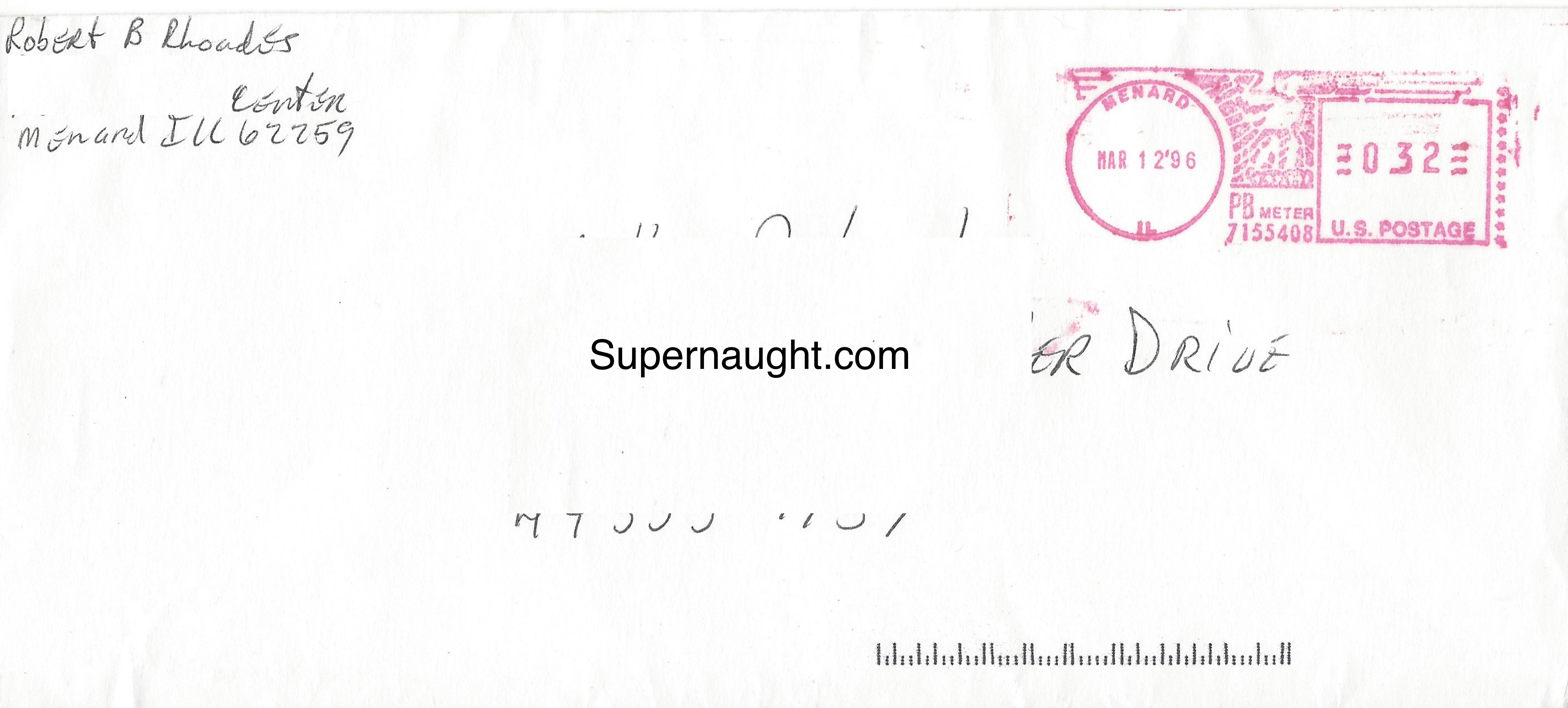 Robert Ben Rhoades Prison Envelope Signed