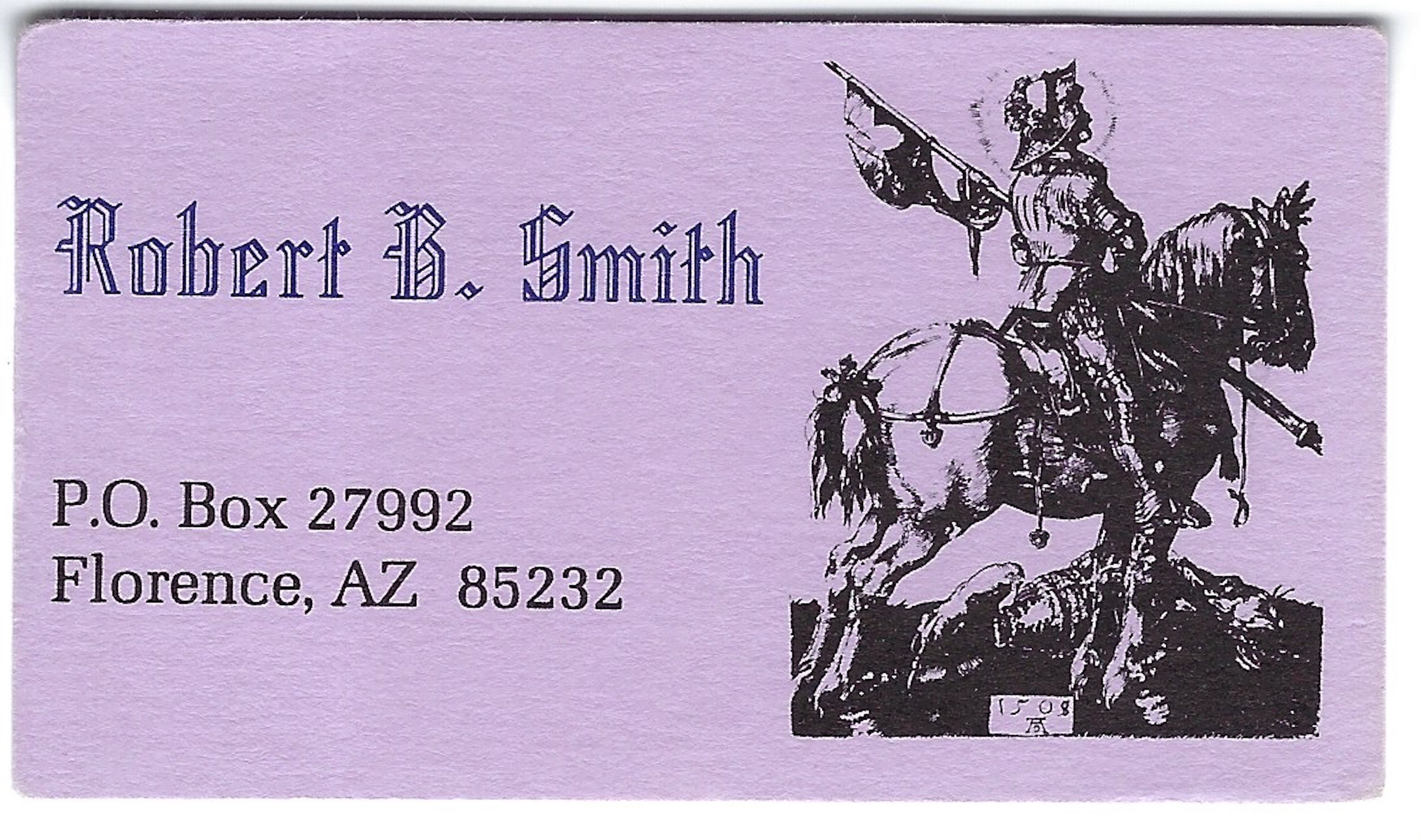 Robert Benjamin Smith Biz Card Signed image 2