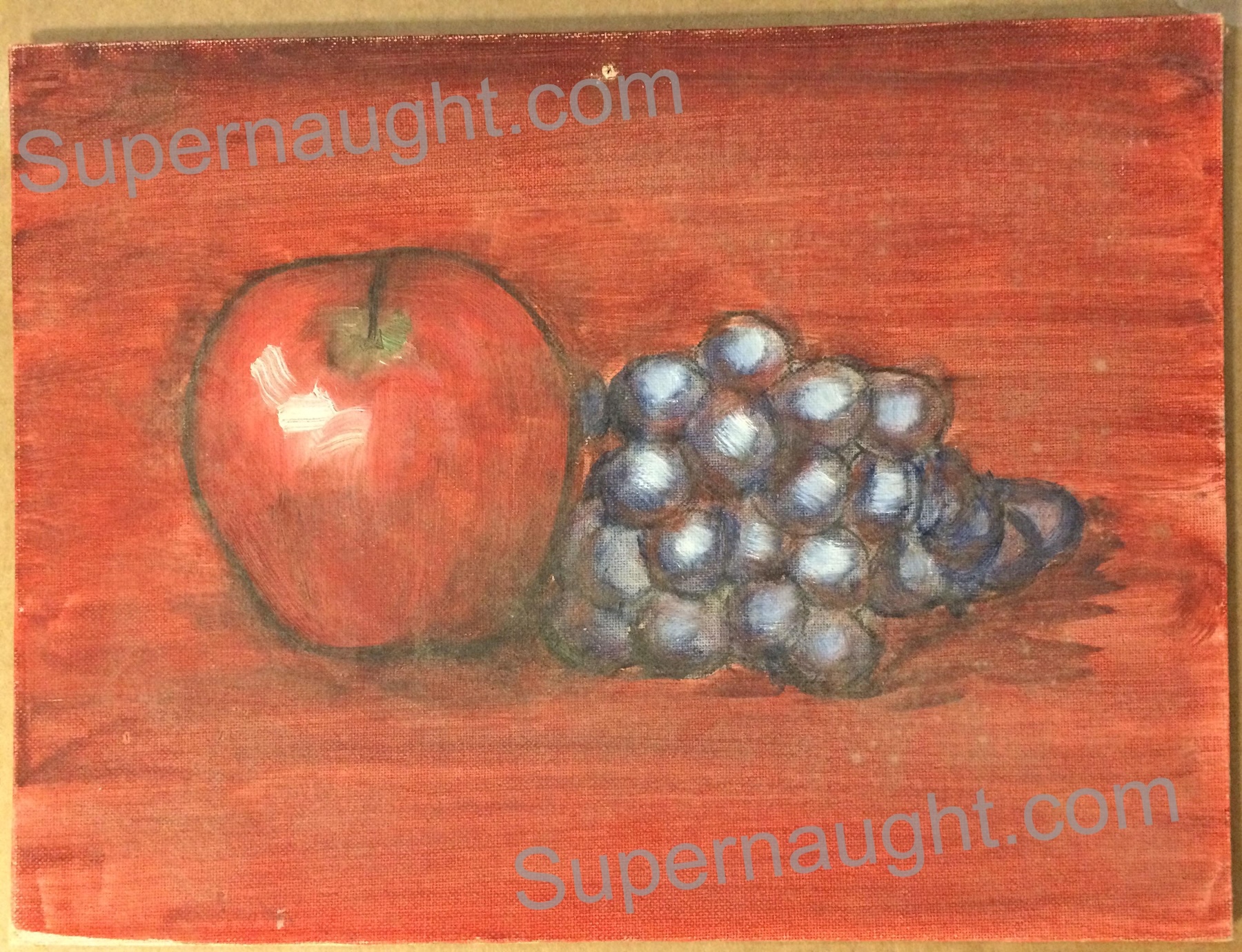 Robert Berdella Apple and Grapes Painting