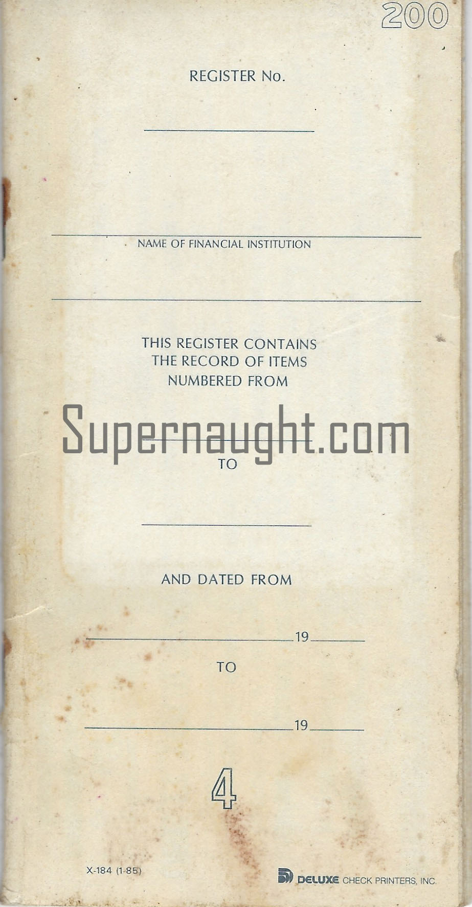 Robert Berdella Checkbook Register Signed image 3