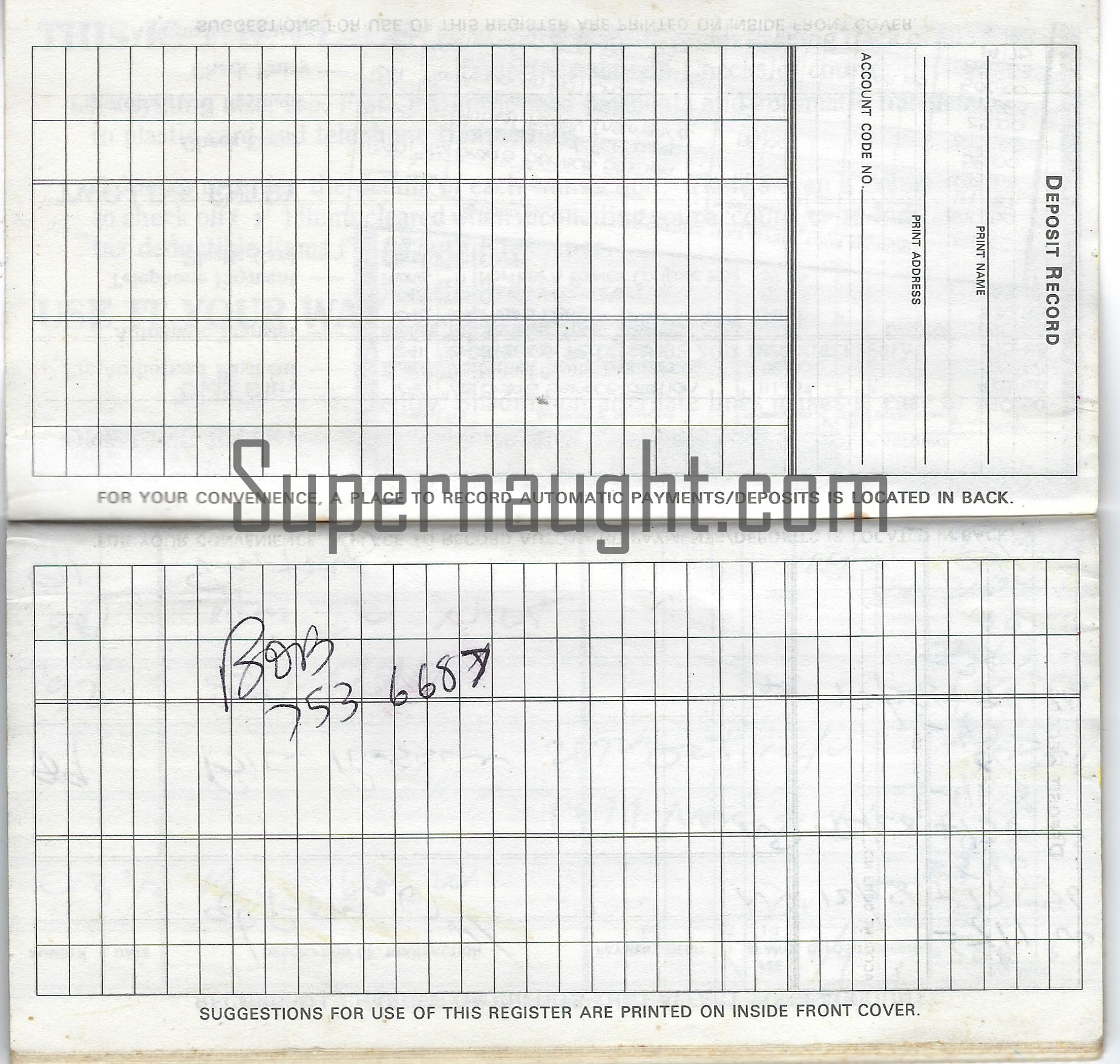 Robert Berdella Checkbook Register Signed image 4