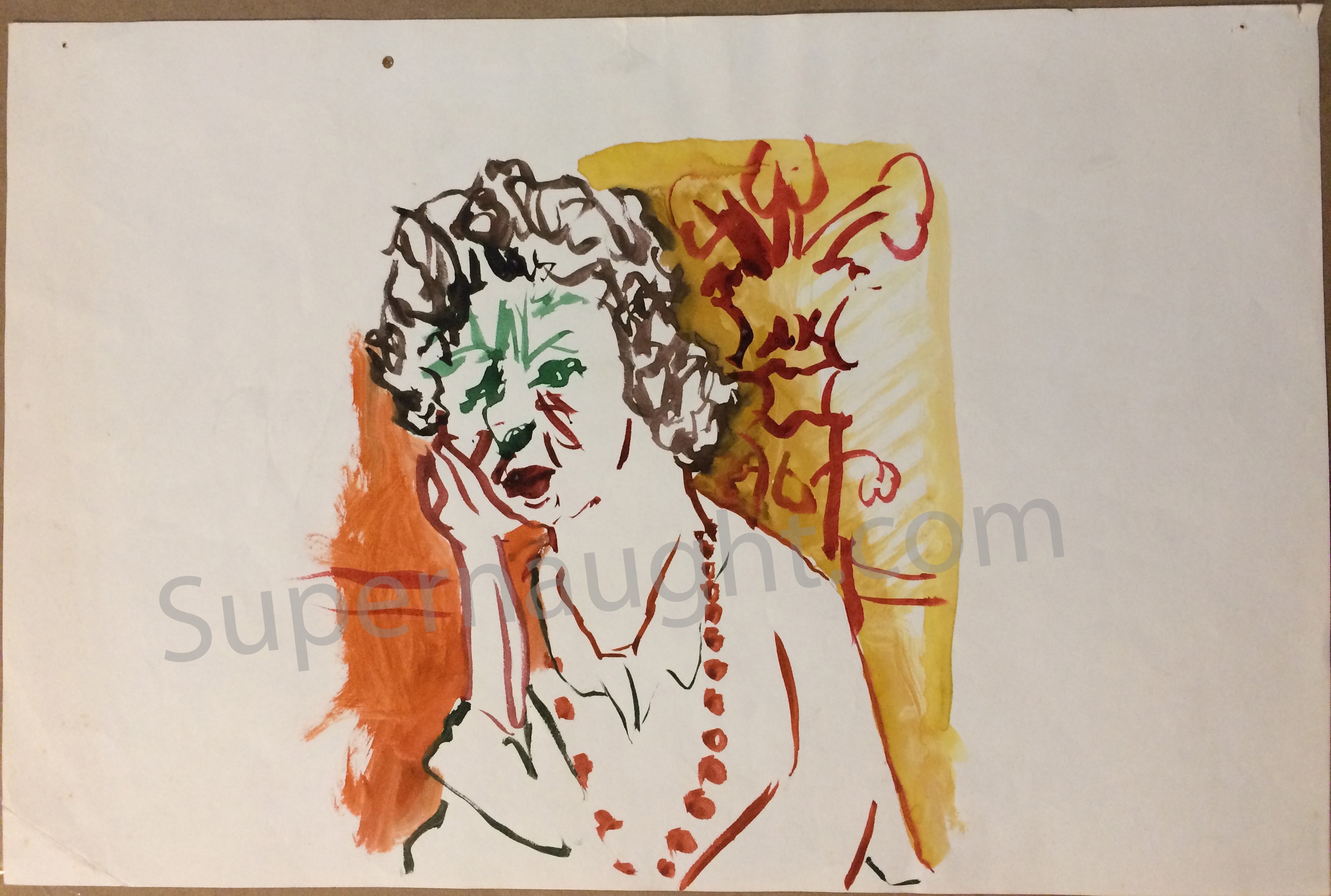 Robert Berdella Painting and Signed Cut Out Stencil