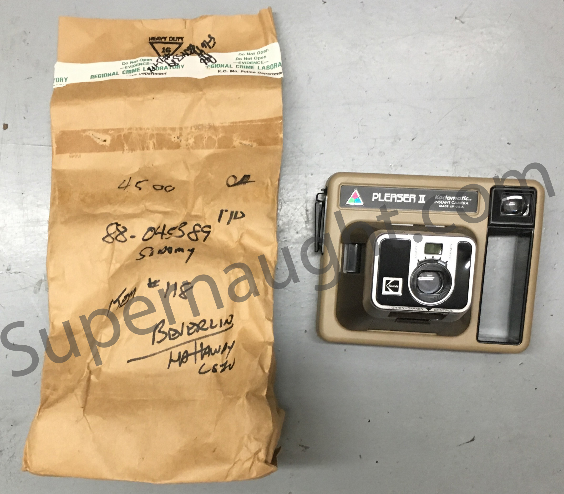 Robert Berdella Polaroid Camera with Two Polaroid Photos Taken by Berdella
