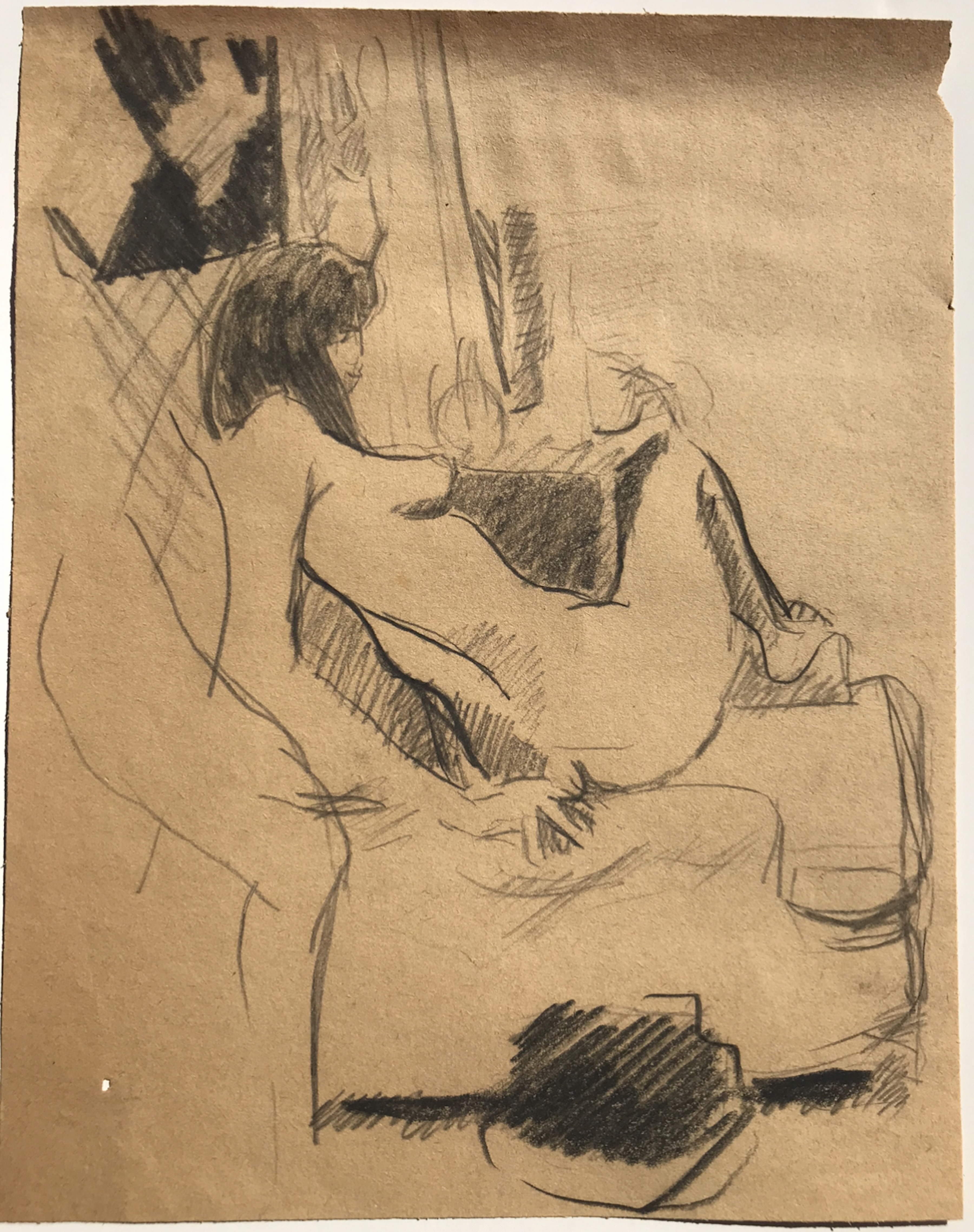 Robert Berdella Woman And Chair Drawing