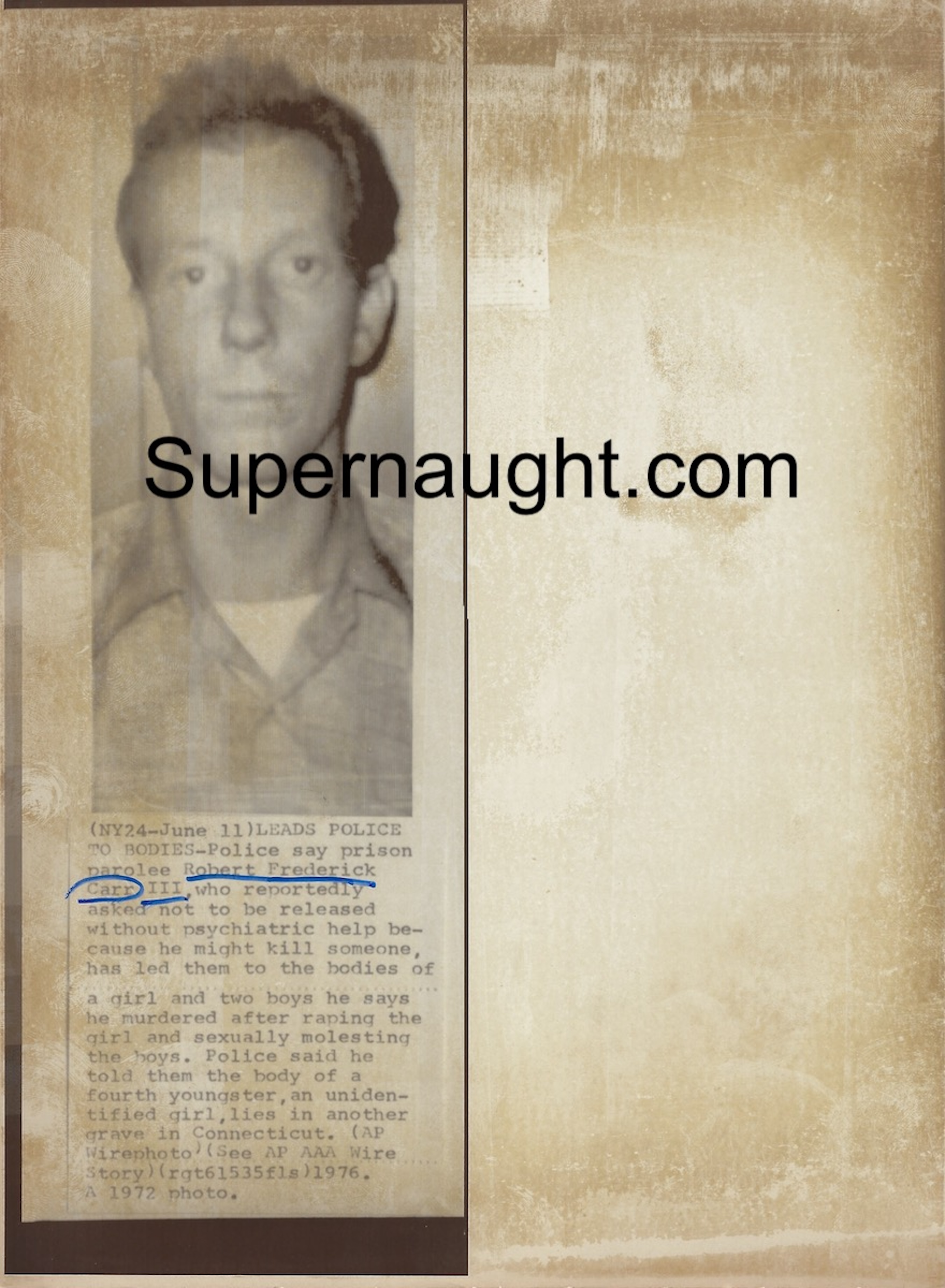 Robert Carr Serial Killer Press Photo
