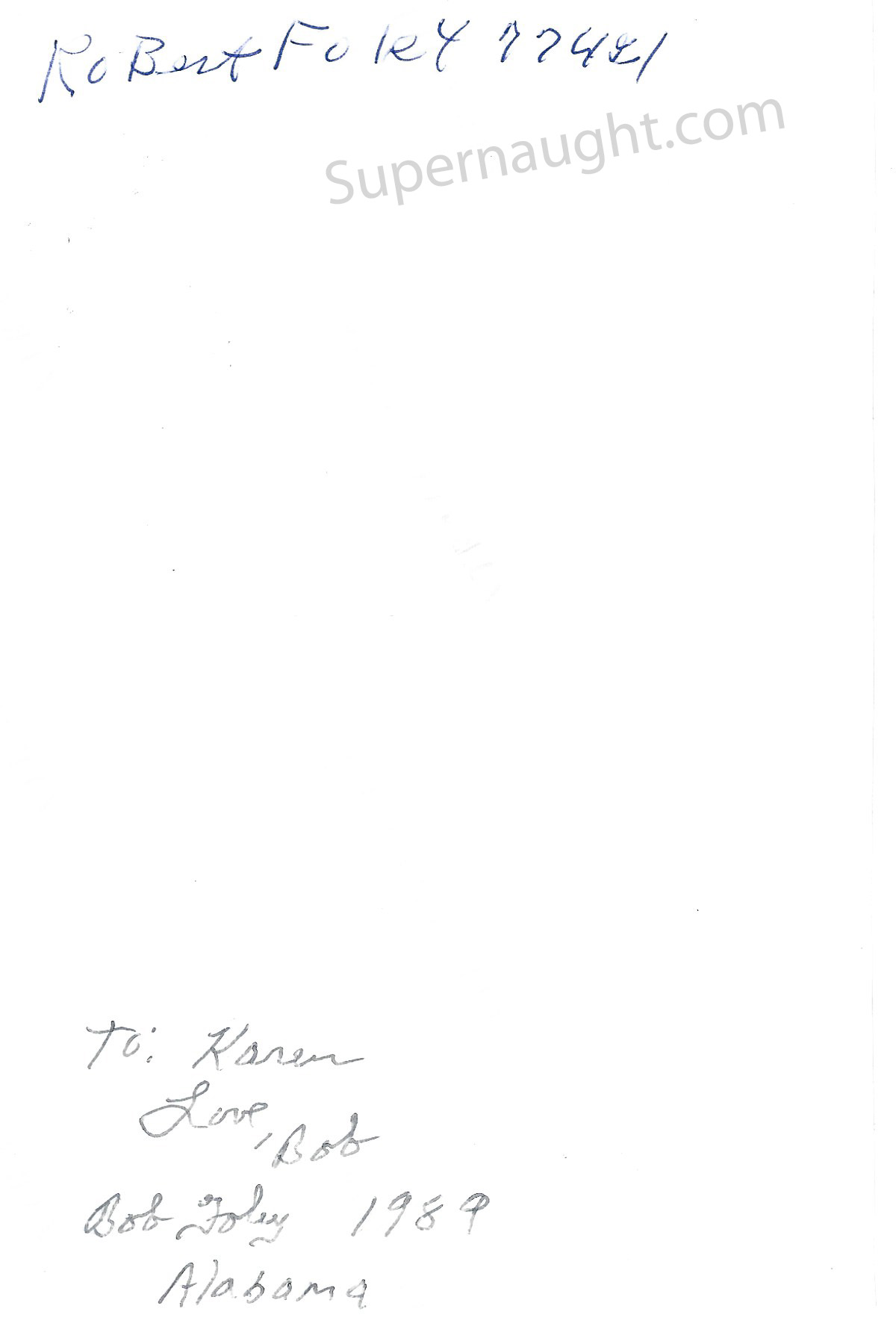 Robert Foley Photo Signed 3 Times Pre Arrest image 2