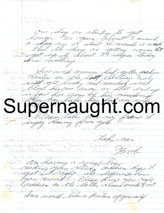 Robert Hansen Signed Letter