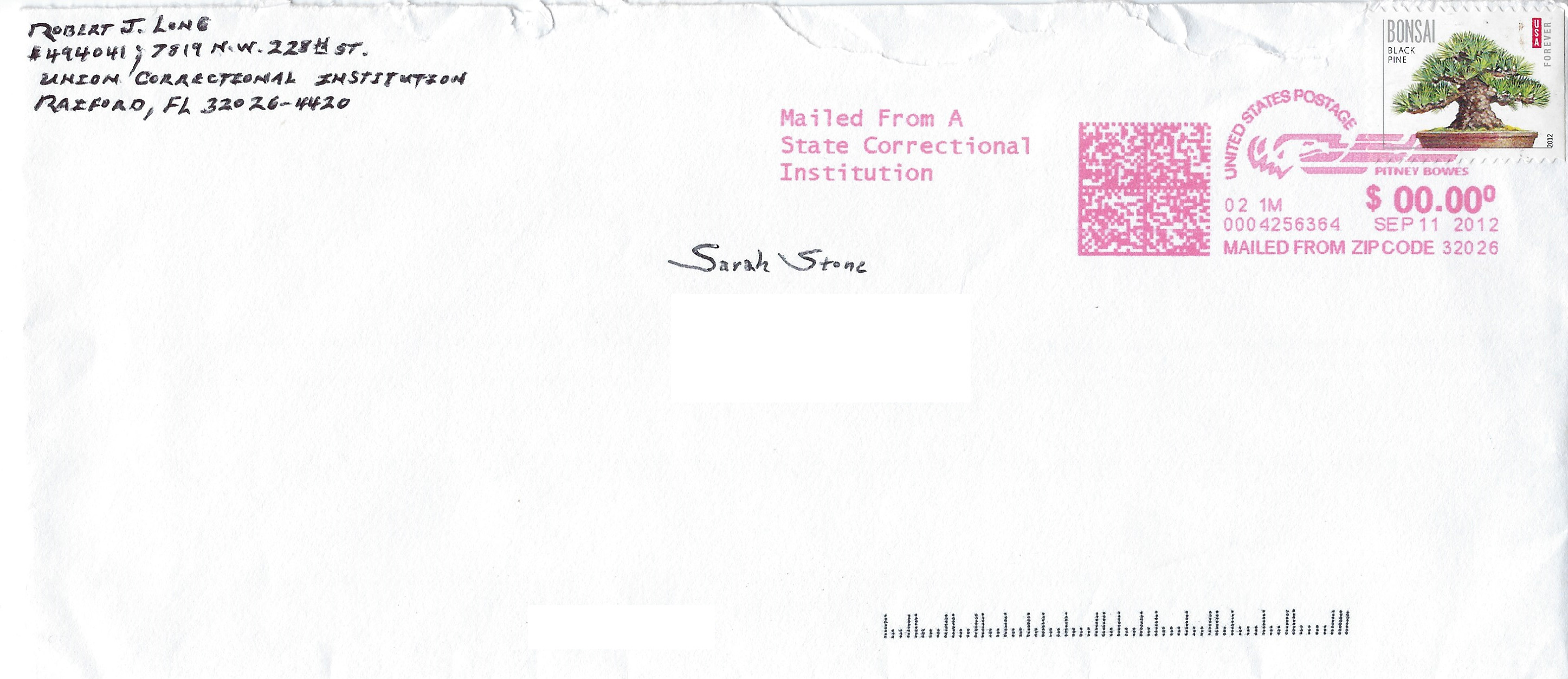 Bobby Joe Long Letter Envelope Set Signed image 5