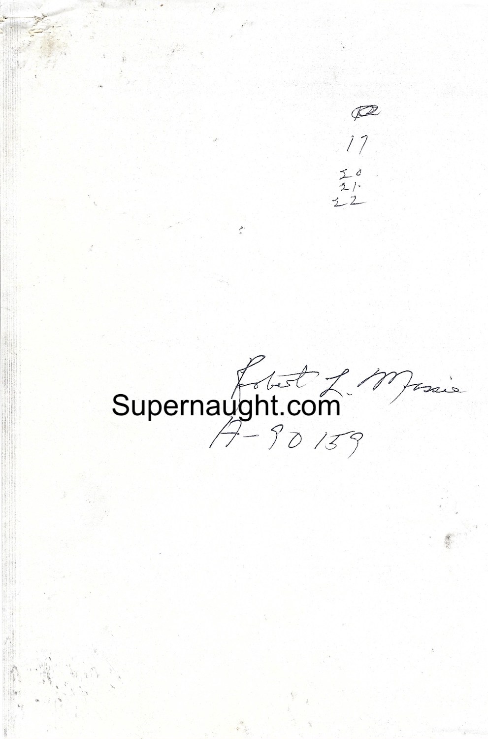 Robert Massie Signed