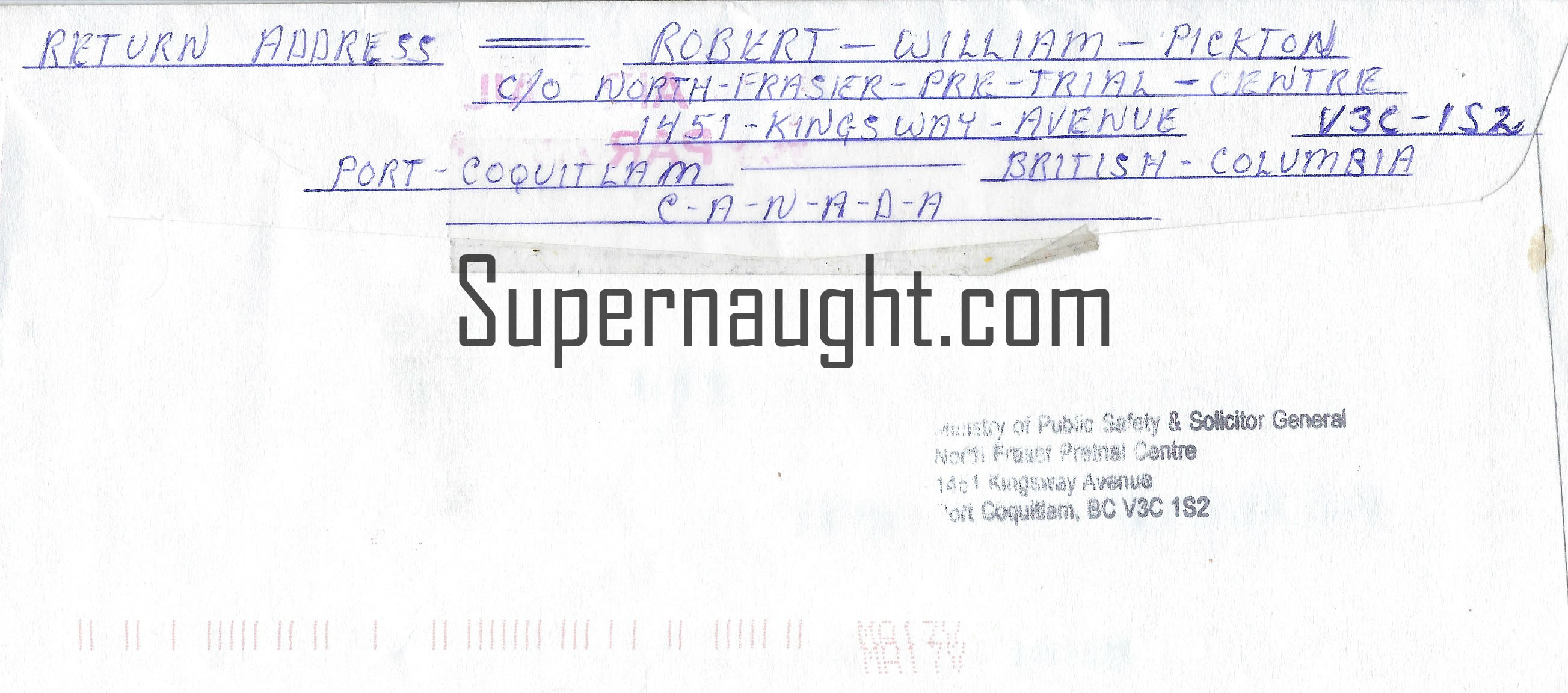 Robert Pickton 11 Page Love Letter and Envelope Set Both Signed image 3