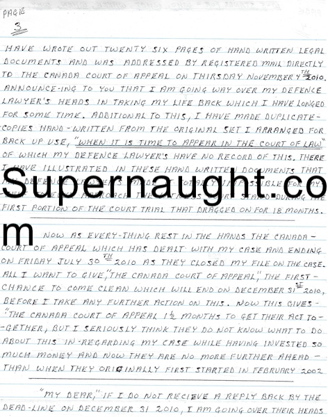 Robert Pickton Four Page Handwritten Letter Signed image 3