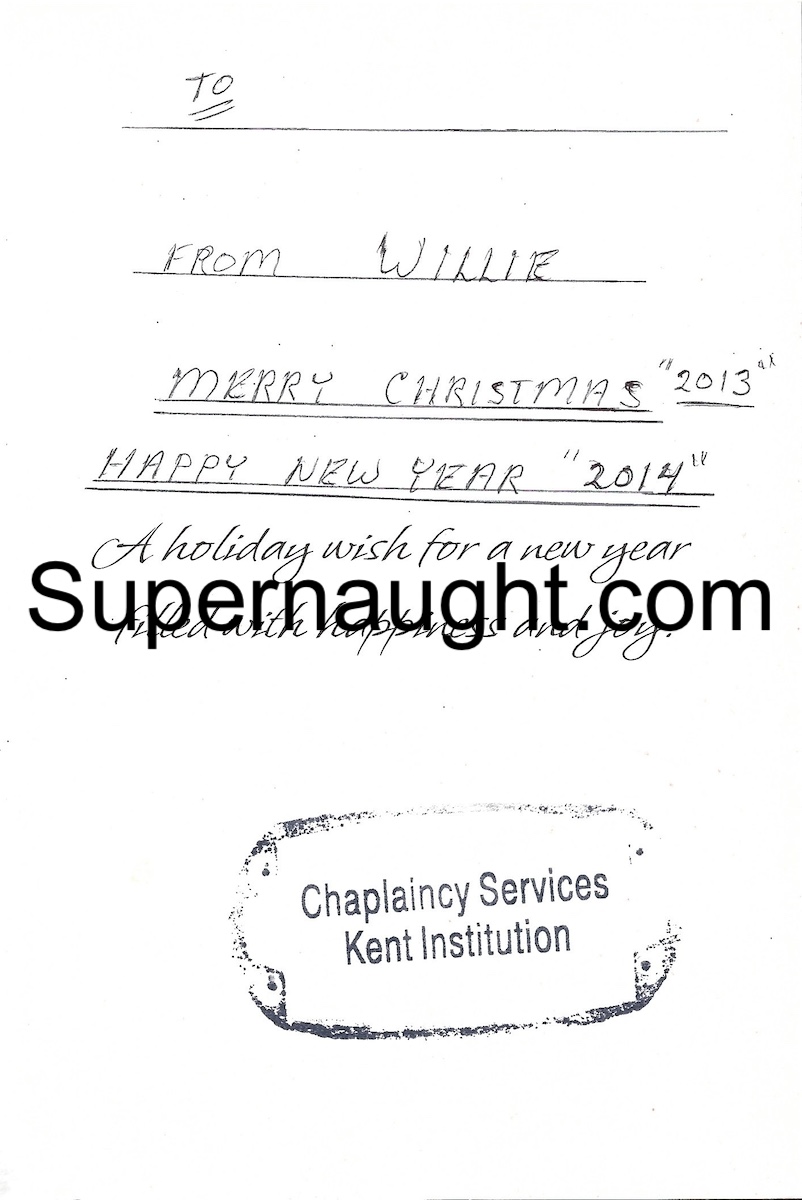 Robert Pickton Christmas Card Envelope Back Both Signed