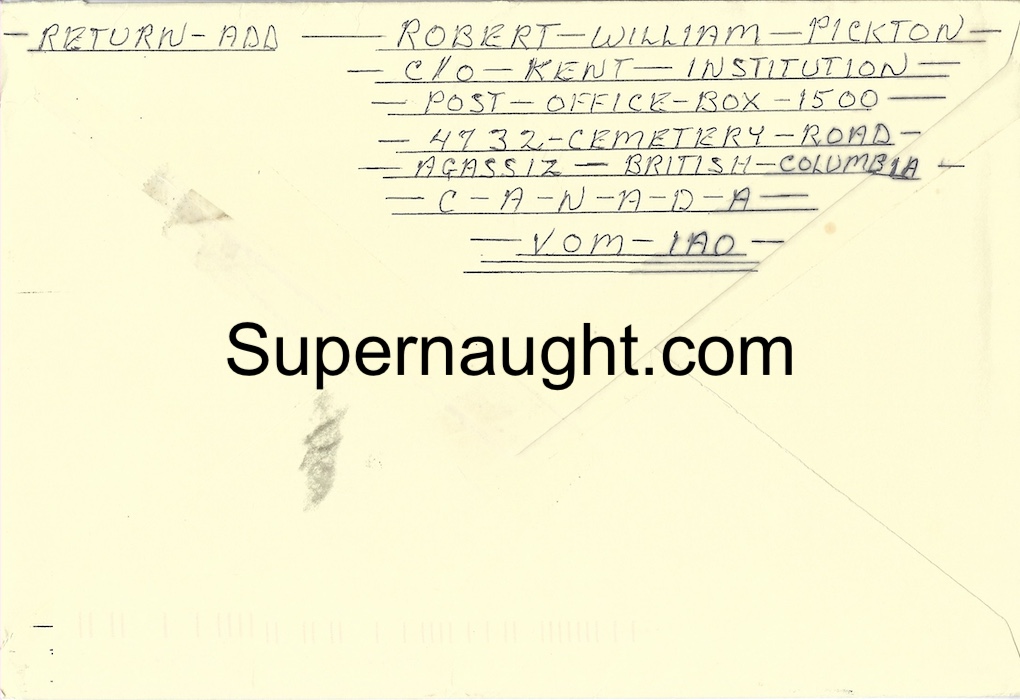Robert Pickton Christmas Card Envelope Back Both Signed image 2
