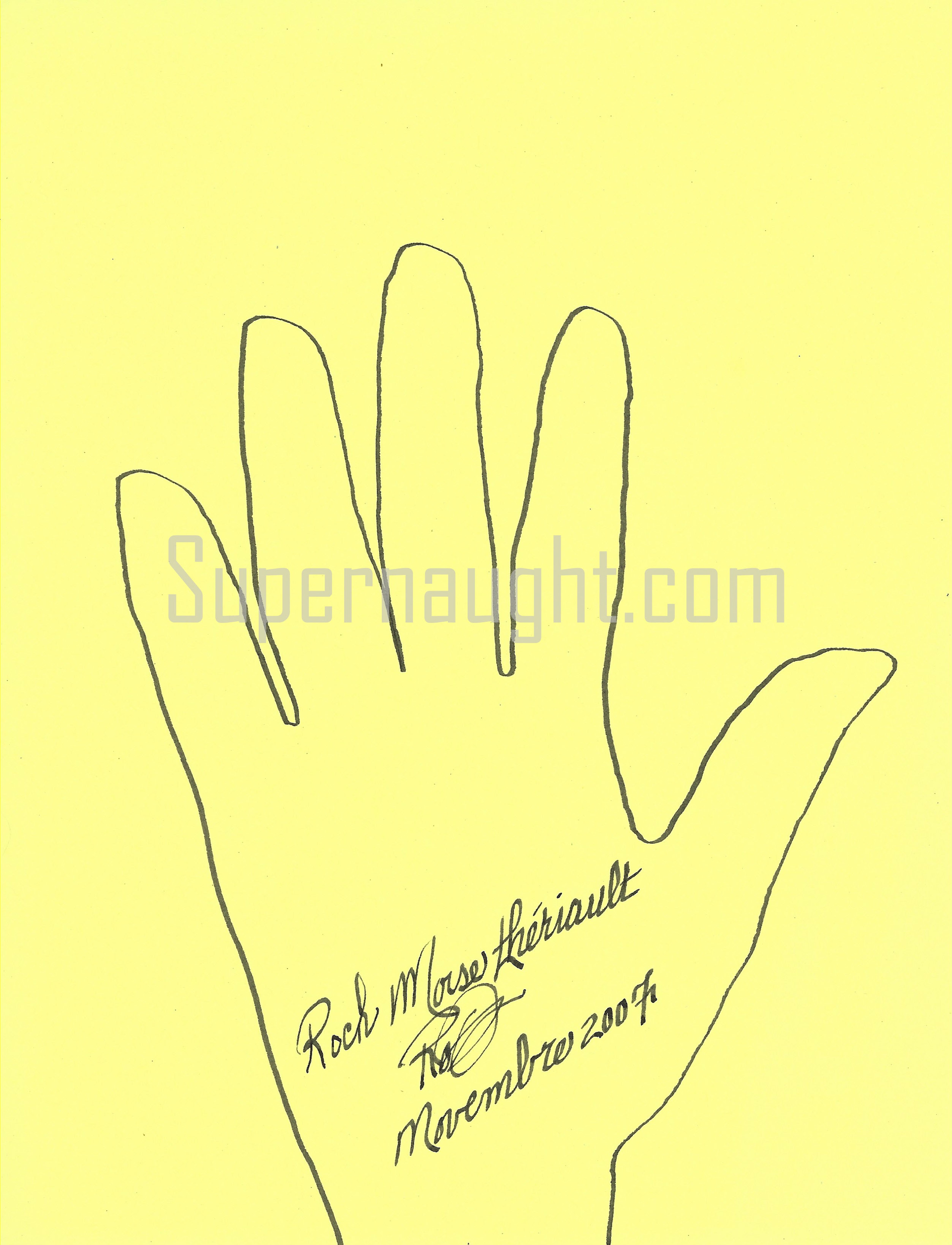 Roch Theriault Left Hand Tracing Signed