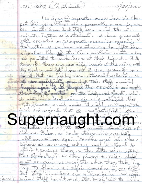 Roger Dale Smith Signed Grievance