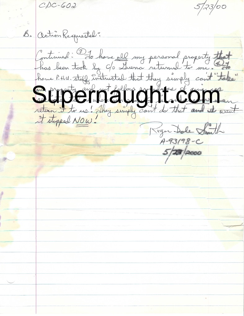 Roger Dale Smith Signed Grievance image 3