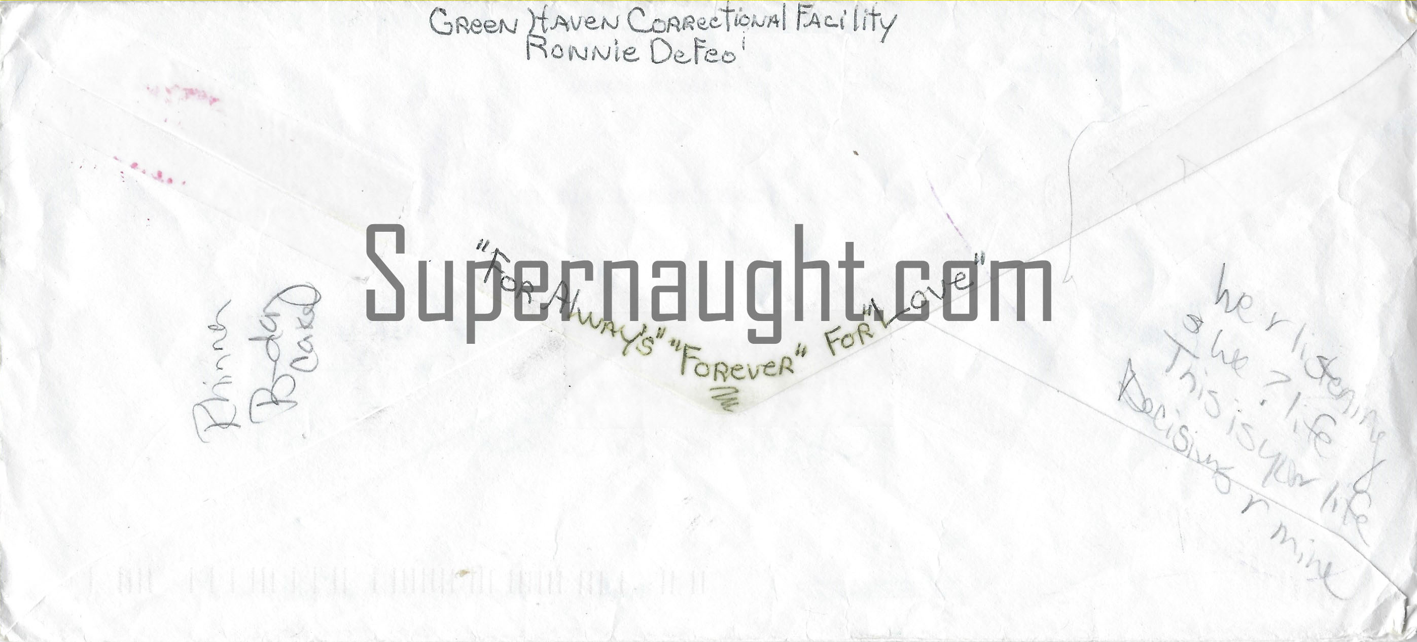 Ronald Butch Defeo Funny Letter with Envelope Set Both Signed image 4