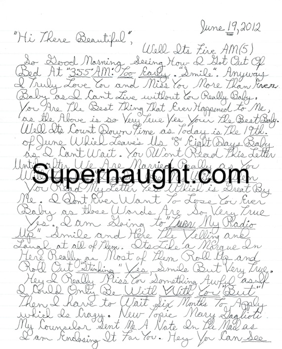 Ronald DeFeo Three Page Letter and Envelope Both Signed Plus Note His Counselor