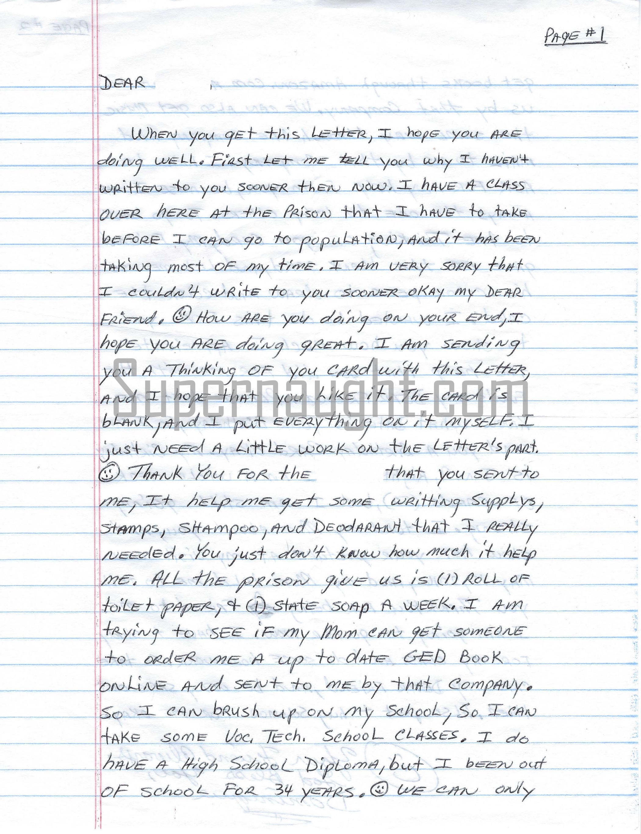 Ronald Dominique Signed Letter