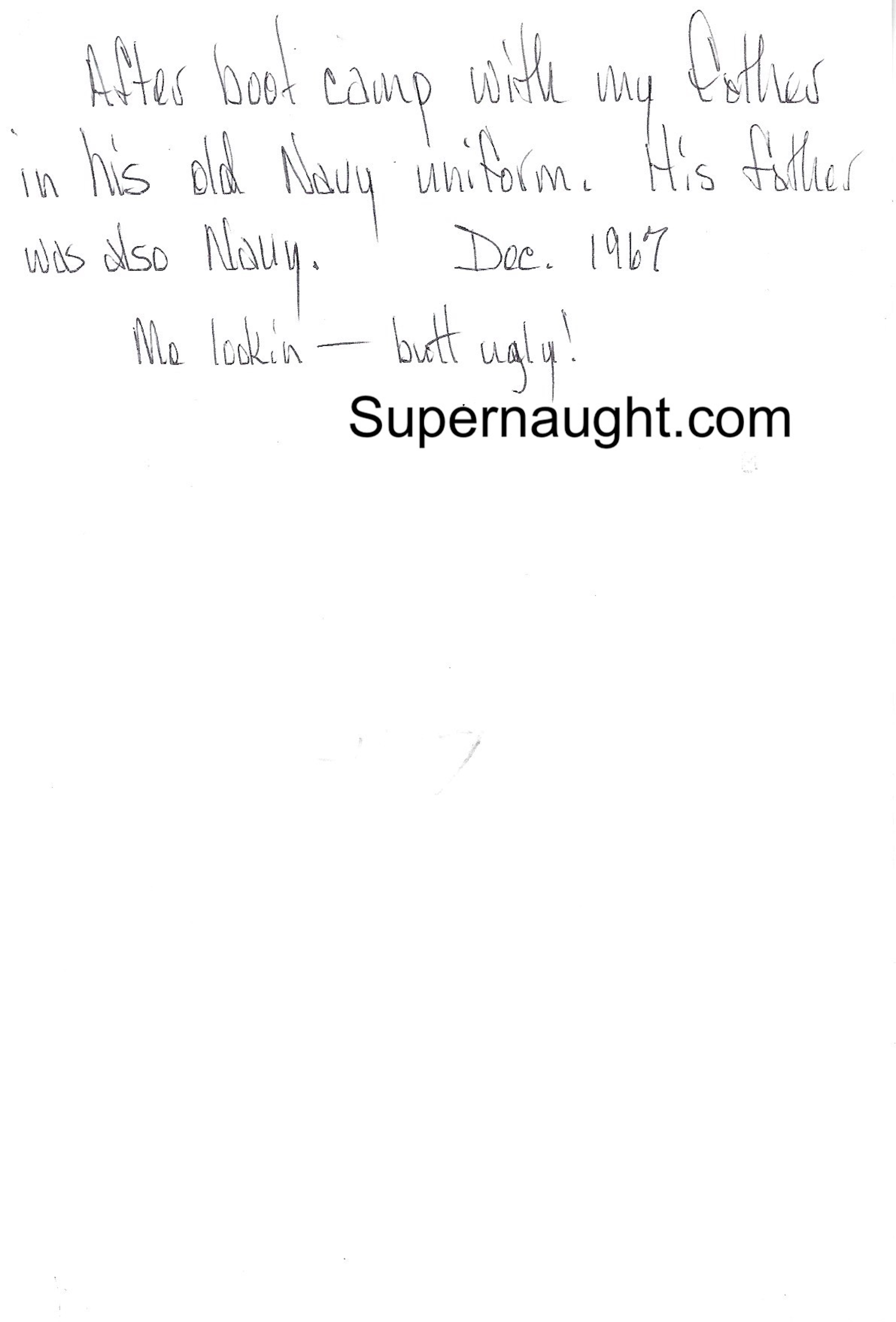 Roy Norris and Dad Navy Uniforms Signed Photo image 2