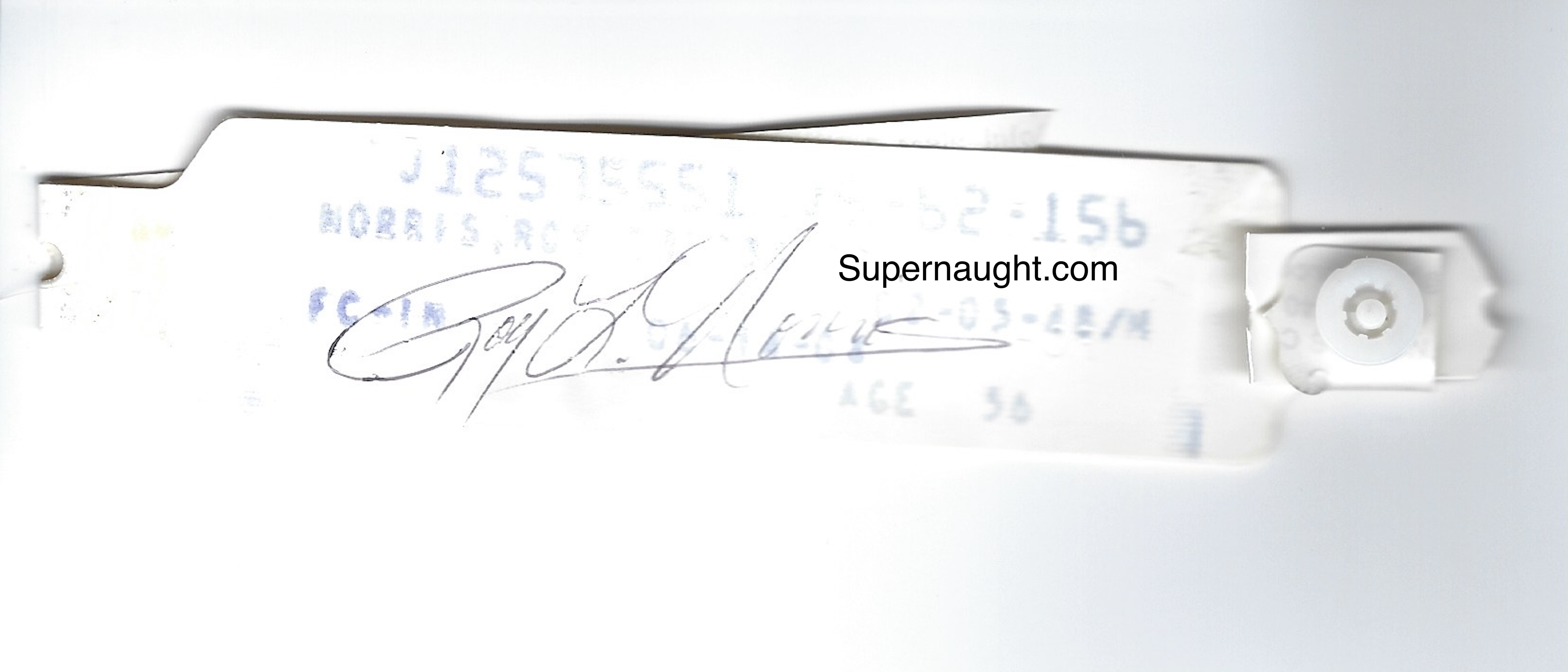 Roy Norris Hospital ID Bracelet Signed
