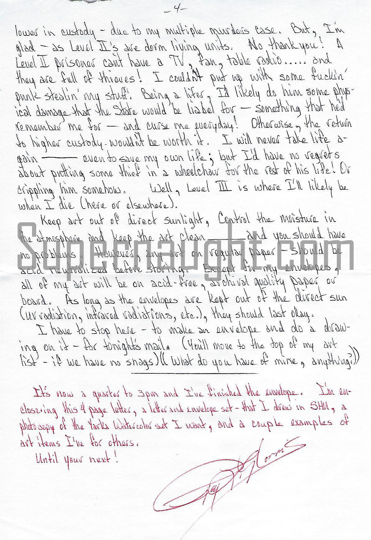 Roy Norris Letter And Envelope With Art Set Both Signed image 5