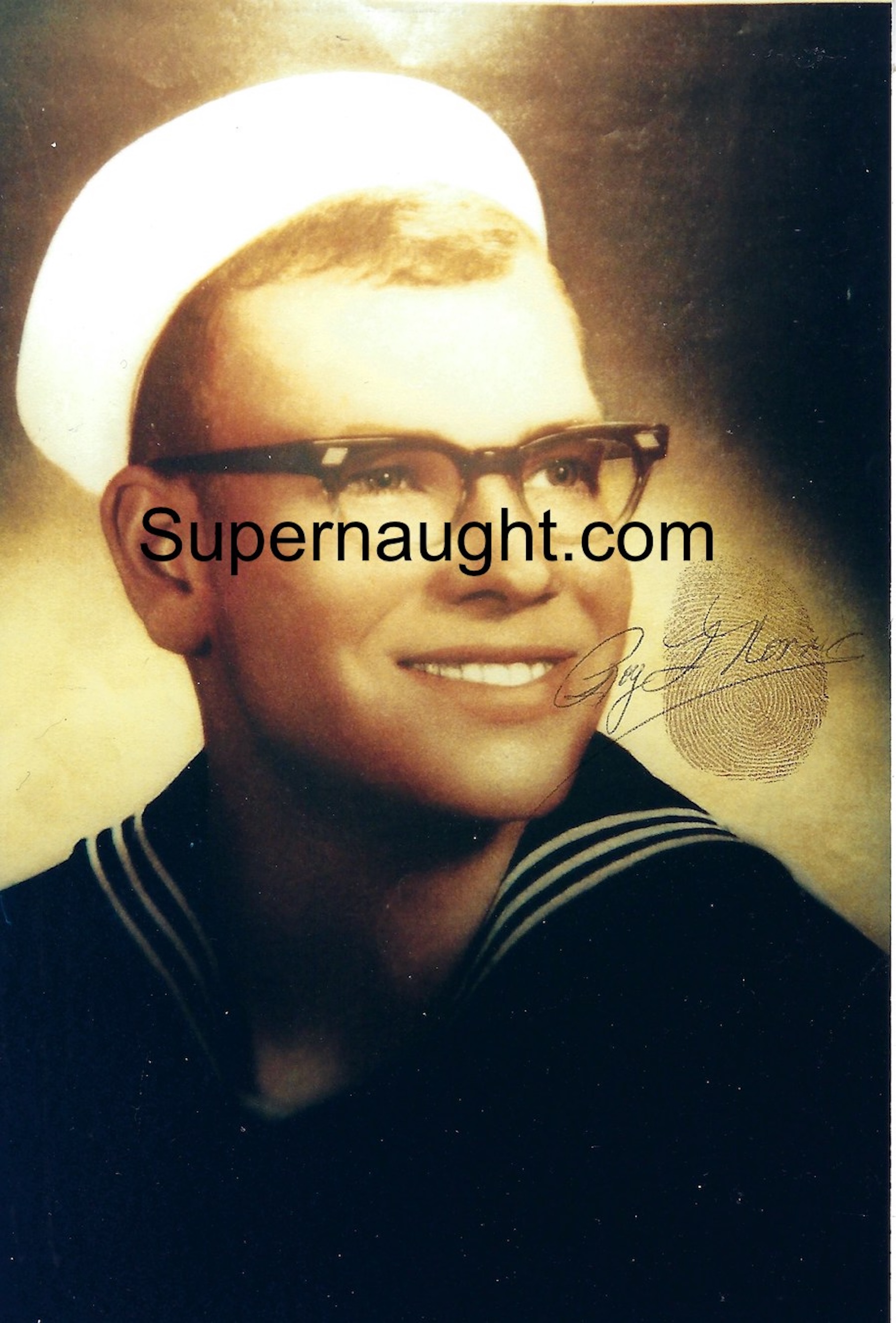 Roy Norris Navy Photo Signed With Thumbprint