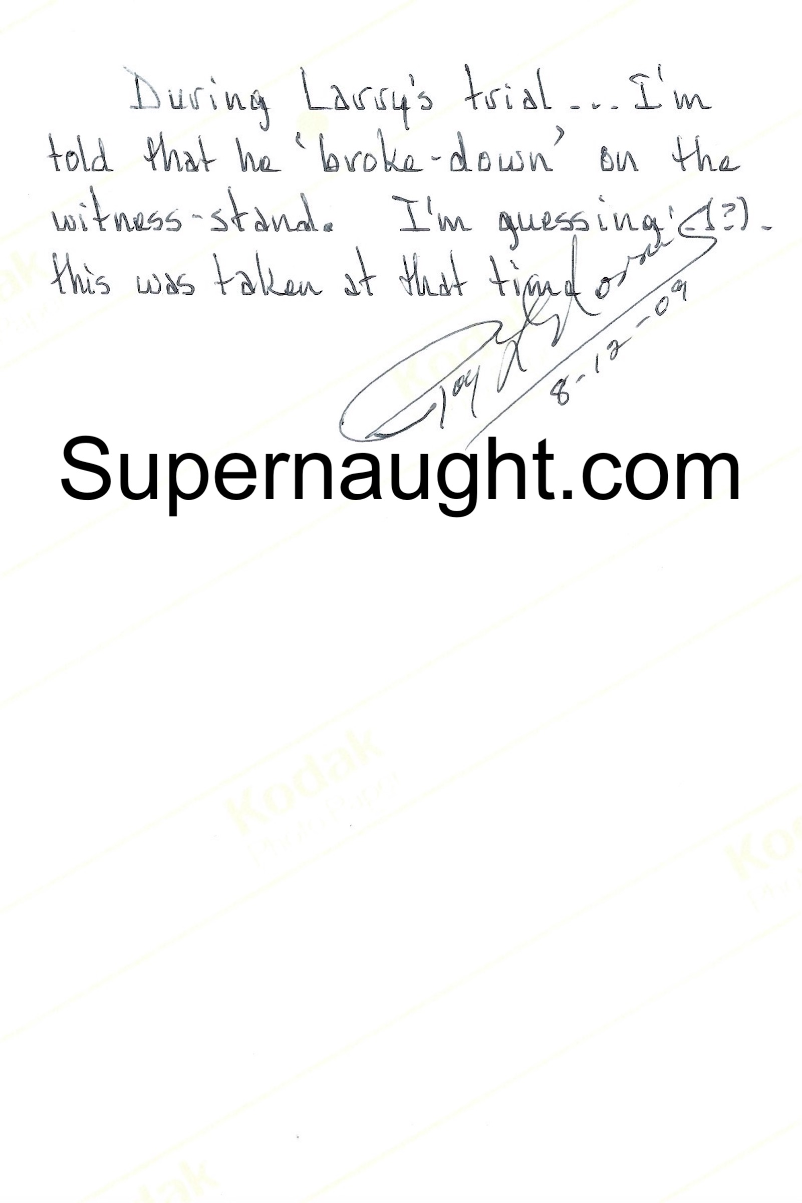 Roy Norris Signed Photo of Lawrence Bittaker