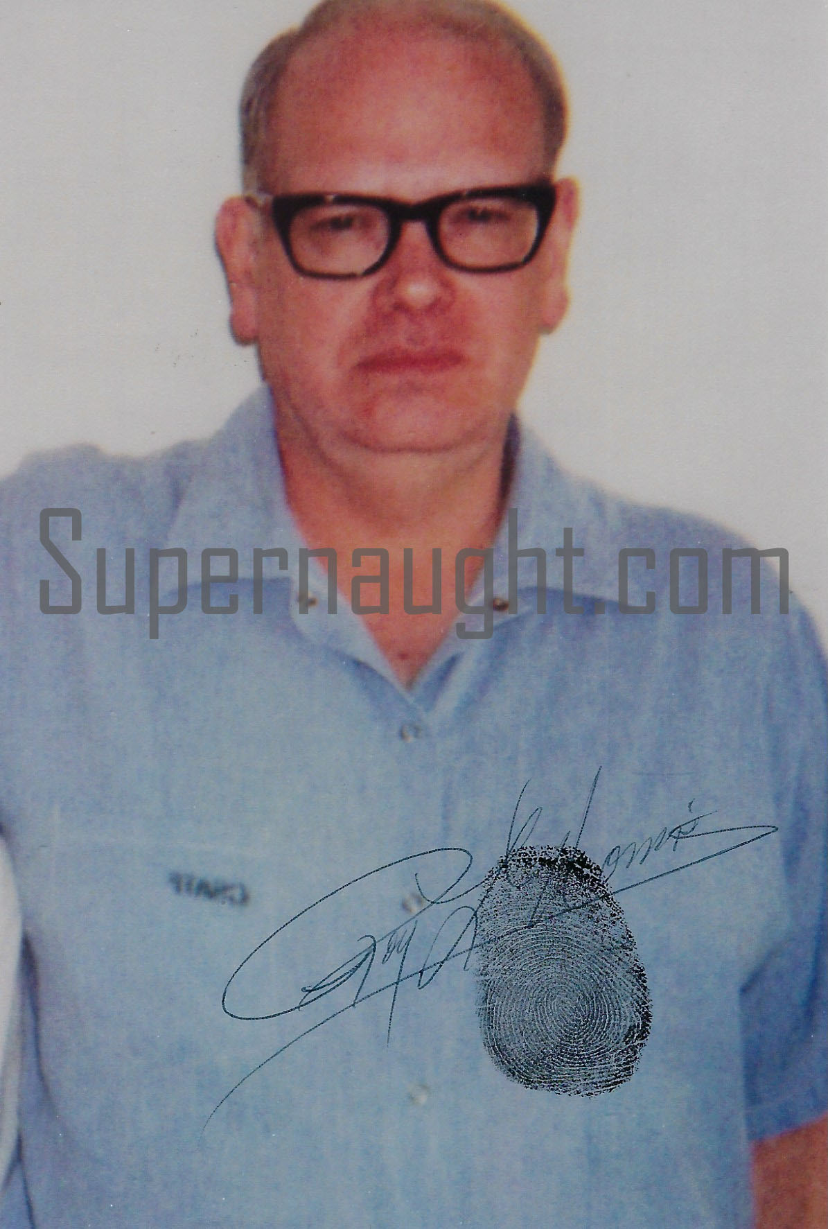 Roy Norris Signed Visiting Photo Thumbprint