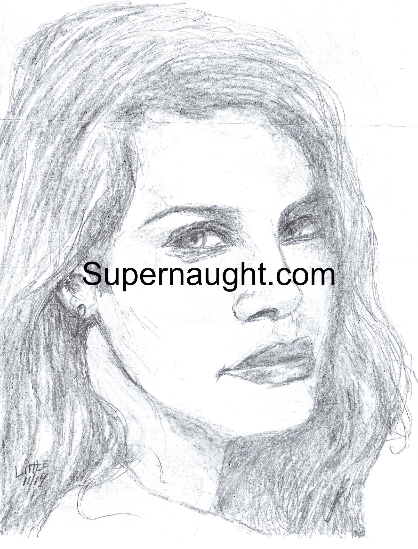 Samuel Little Signed Female Portrait Artwork