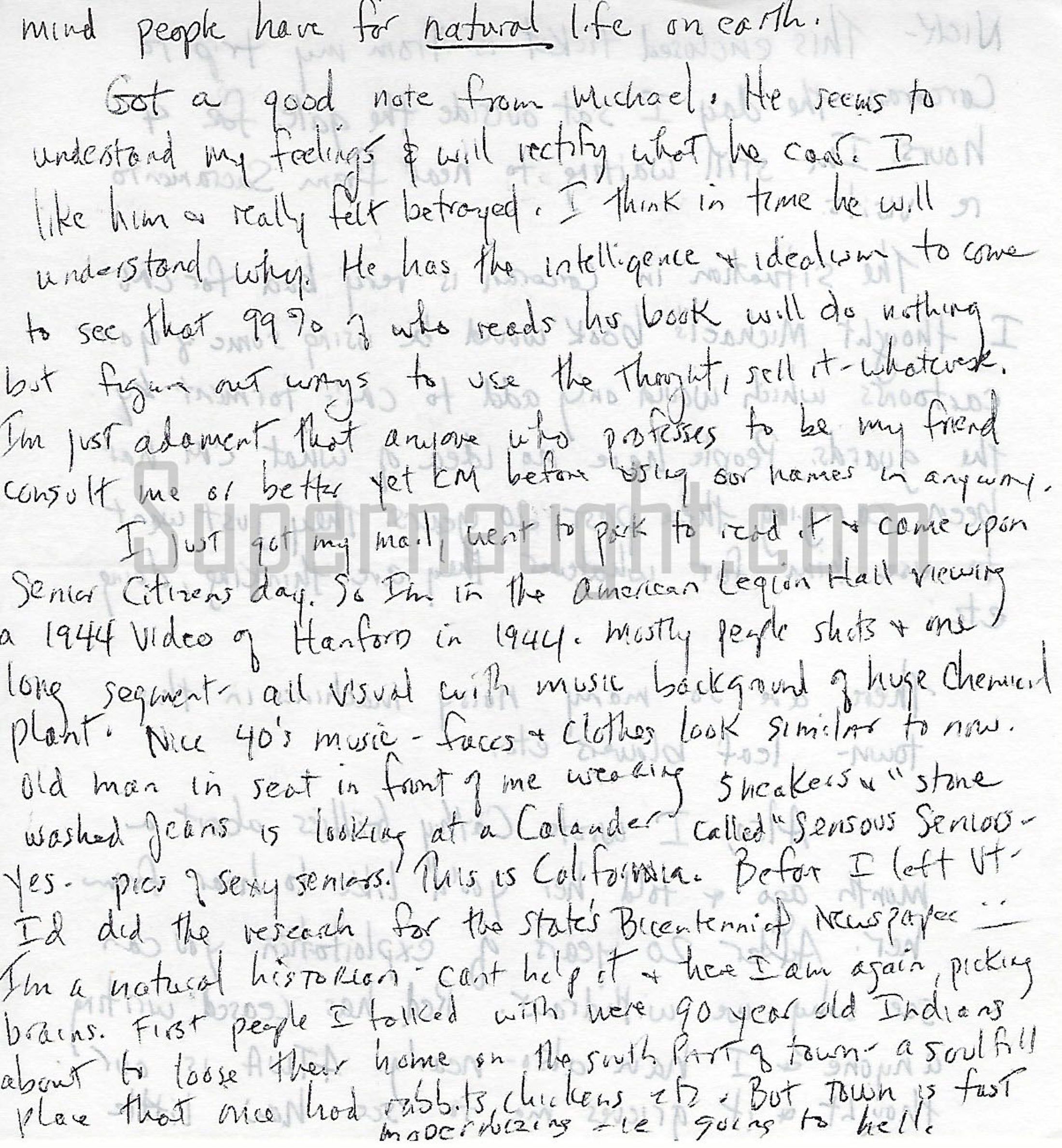 Sandra Good Handwritten Letter Manson Family