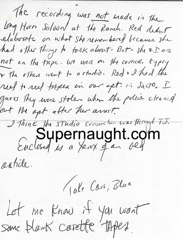 Sandra Good Note and Envelope Both Signed With Article