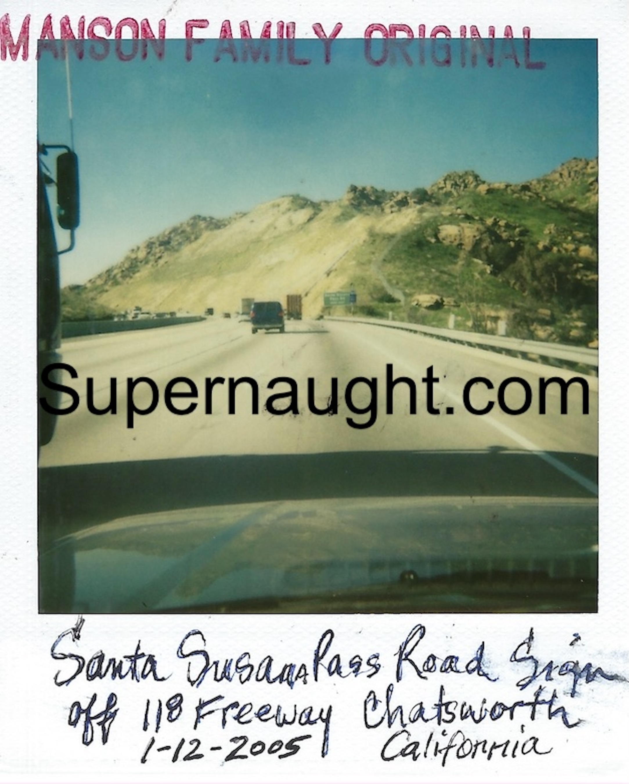 Santa Susana Pass Road Polaroid Charles Manson Family