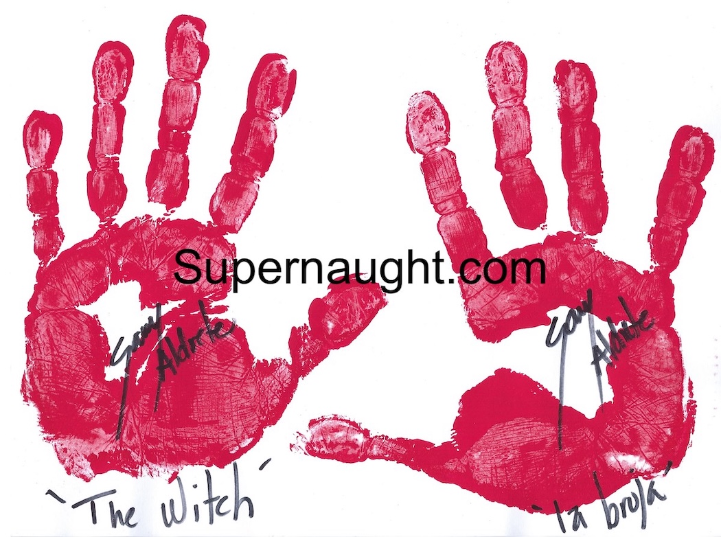 Sara Aldrete Blood Red Hand Prints Signed Twice The Witch