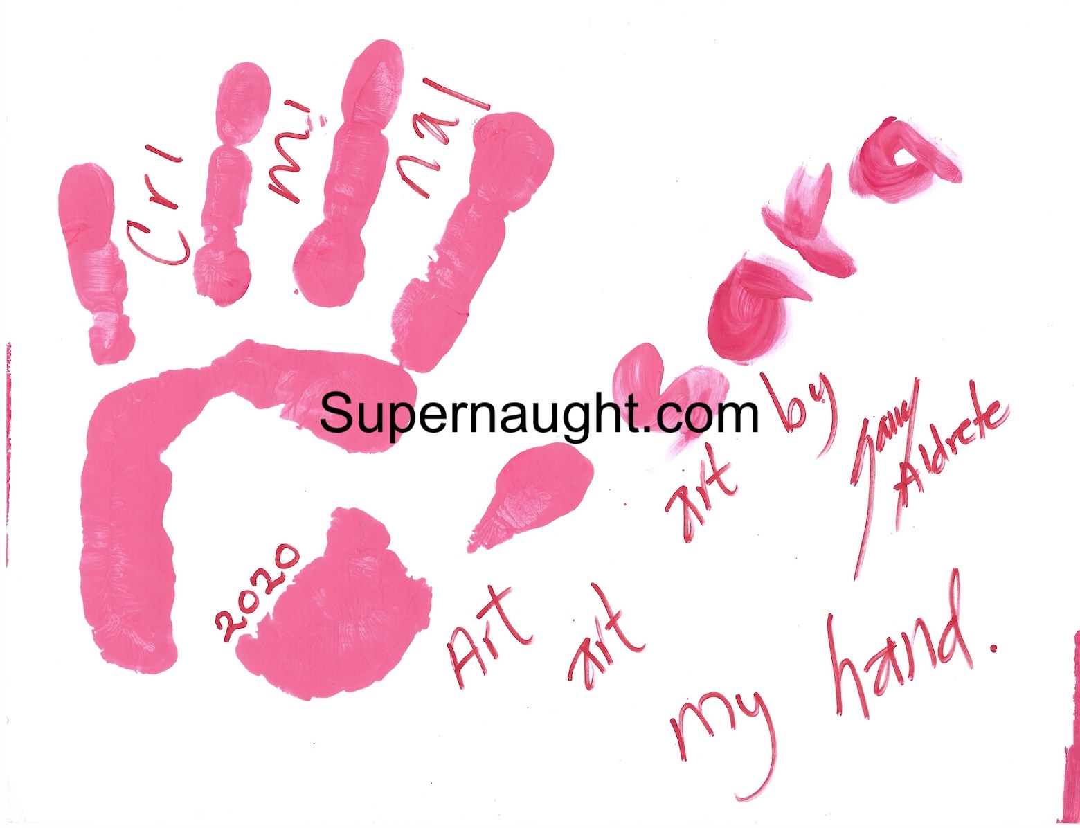 Sara Aldrete Left Hand Print Signed