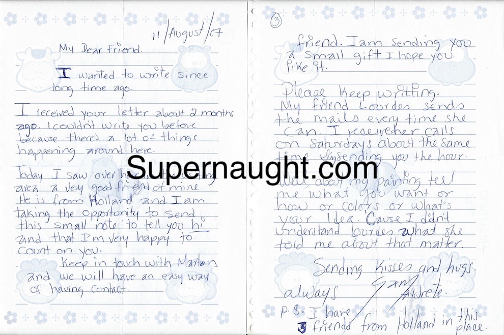 Sara Aldrete Signed Letter with Envelope
