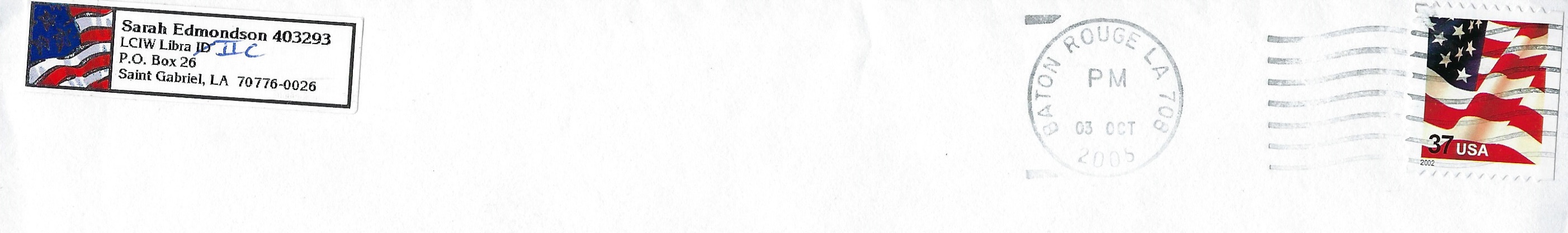 Sarah Edmondson Signed Letter and Envelope Set image 2