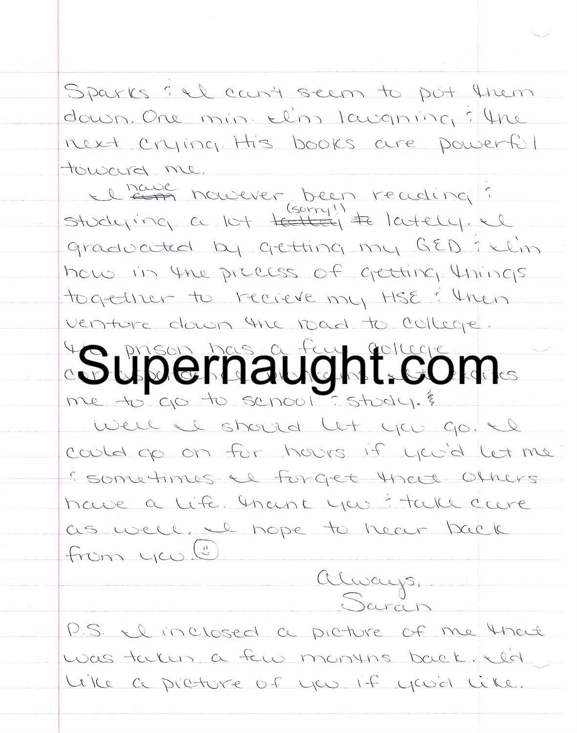 Sarah Johnson Letter and Envelope Set Both Signed image 2
